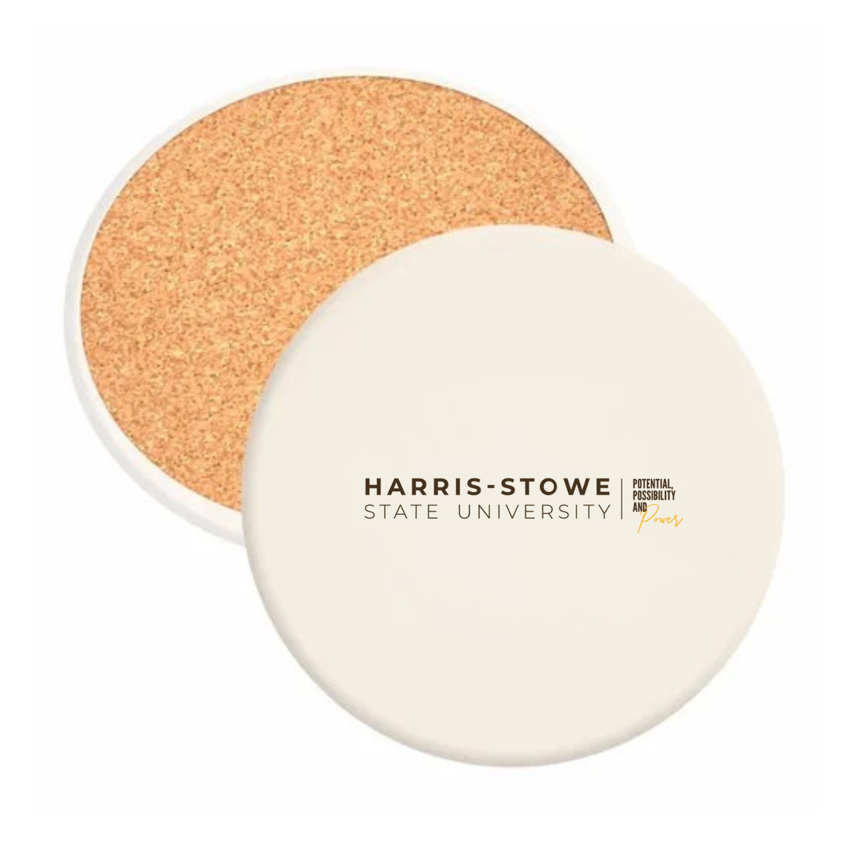 Harris-Stowe State University - Round Absorbent Stone Coaster