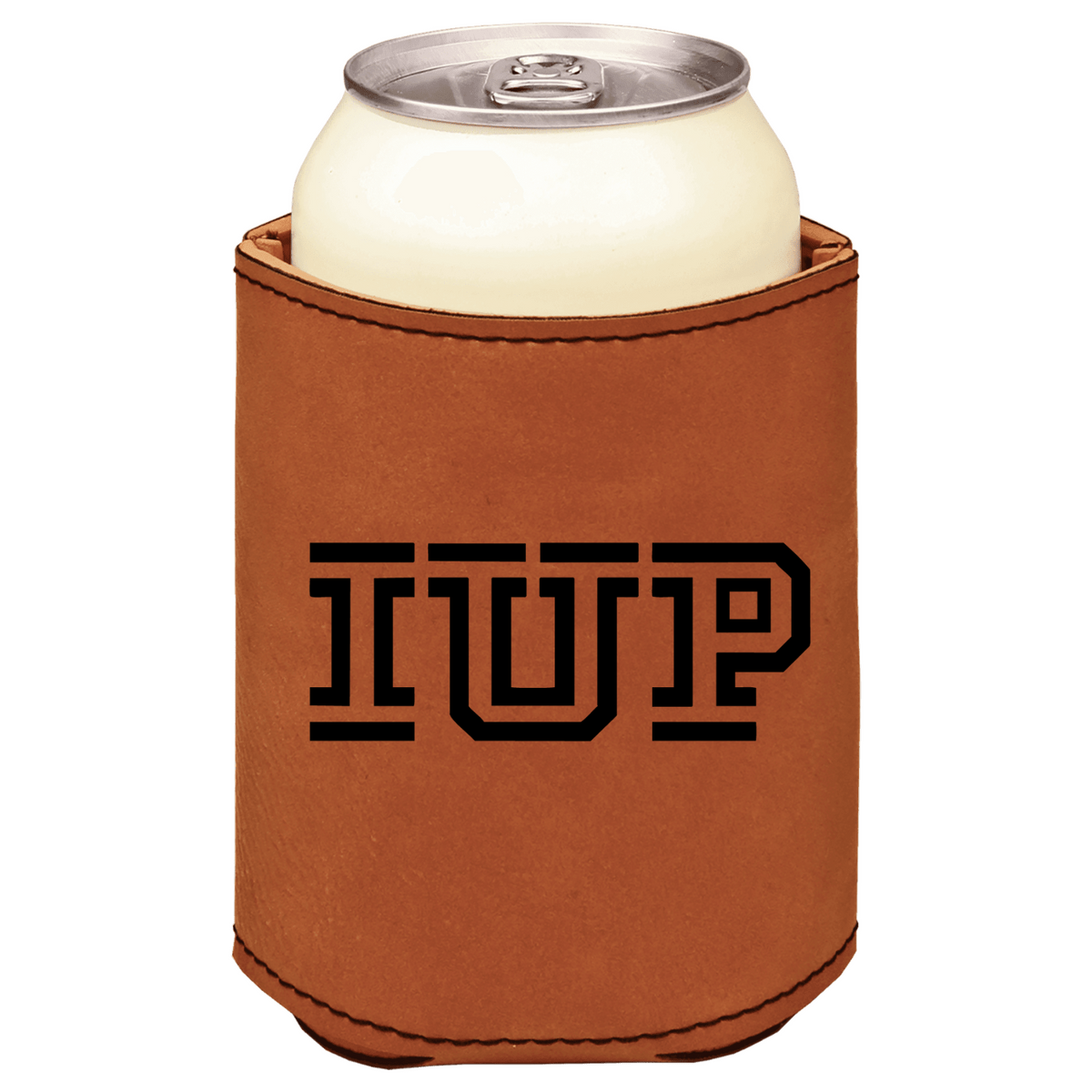 Indiana University of Pennsylvania brown leatherette beverage holder