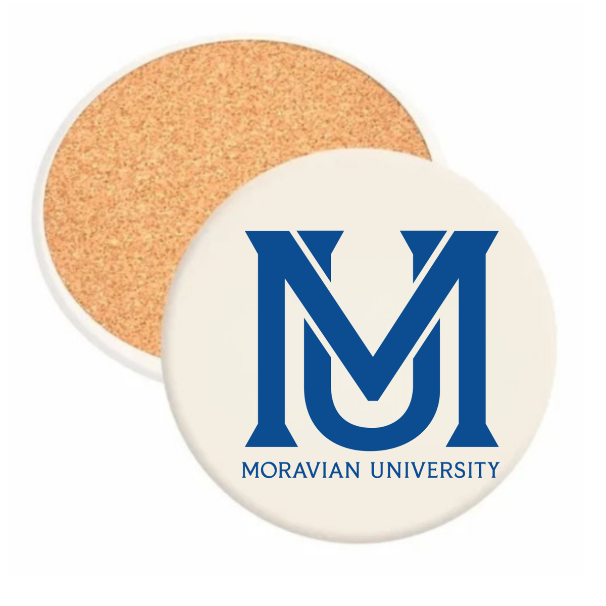 Moravian University - Round Absorbent Stone Coaster