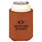 Mortar Board brown leatherette beverage holder