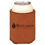 Wayland Baptist University brown leatherette beverage holder