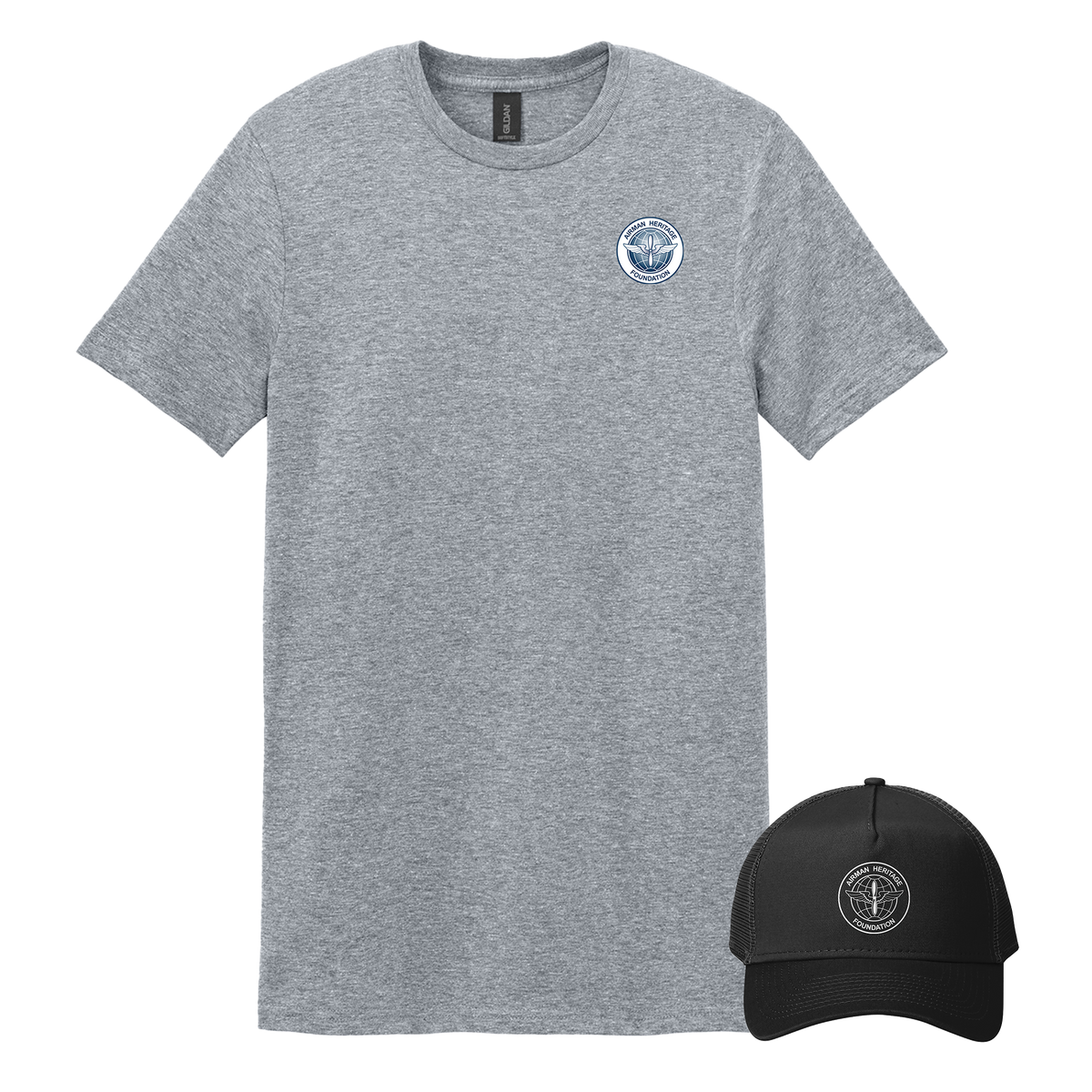 Airman Heritage Foundation - Bundle Unisex T-Shirt and New Era Snapback Trucker Cap