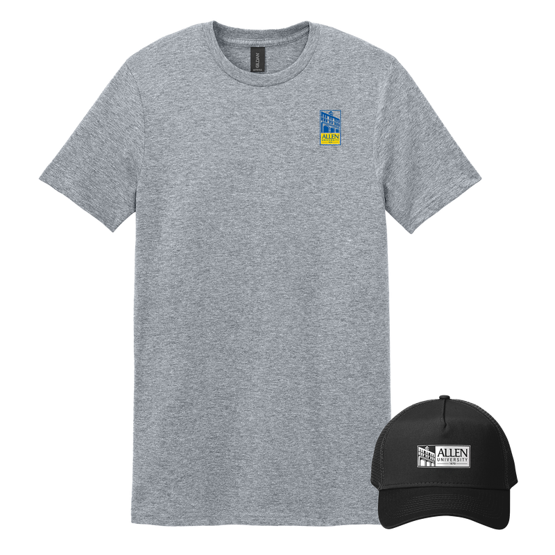 Allen University - Bundle Unisex T-Shirt and New Era Snapback Trucker Cap
