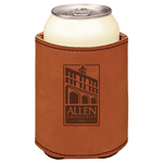 Allen University leatherette KOOZIE with brown logo
