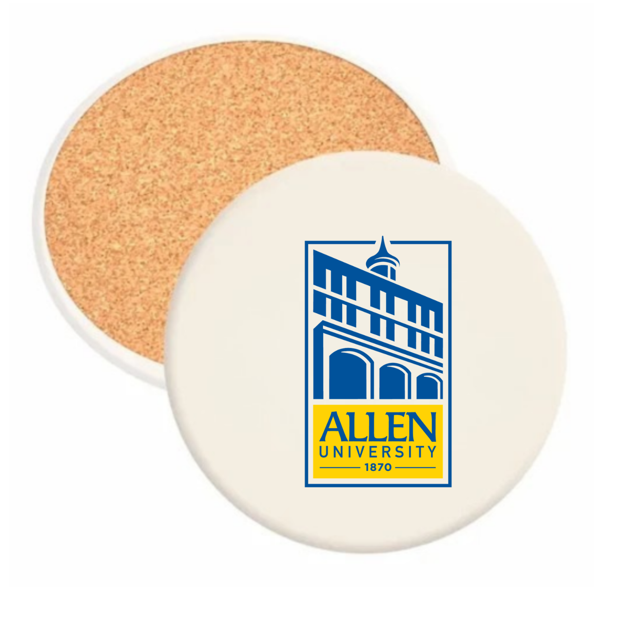 Allen University Round Absorbent Stone Coaster
