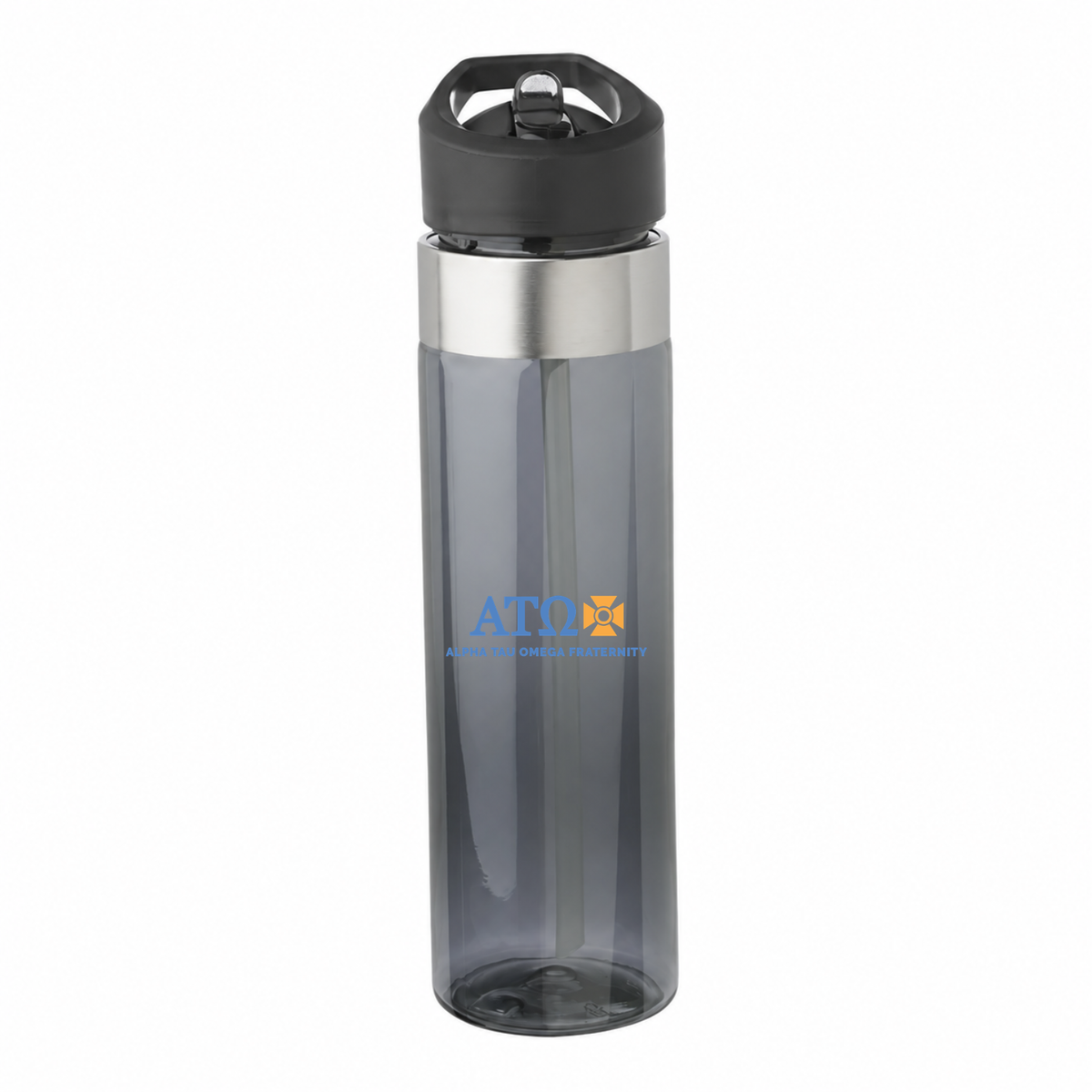 Alpha Tau Omega 24 oz charcoal water bottle