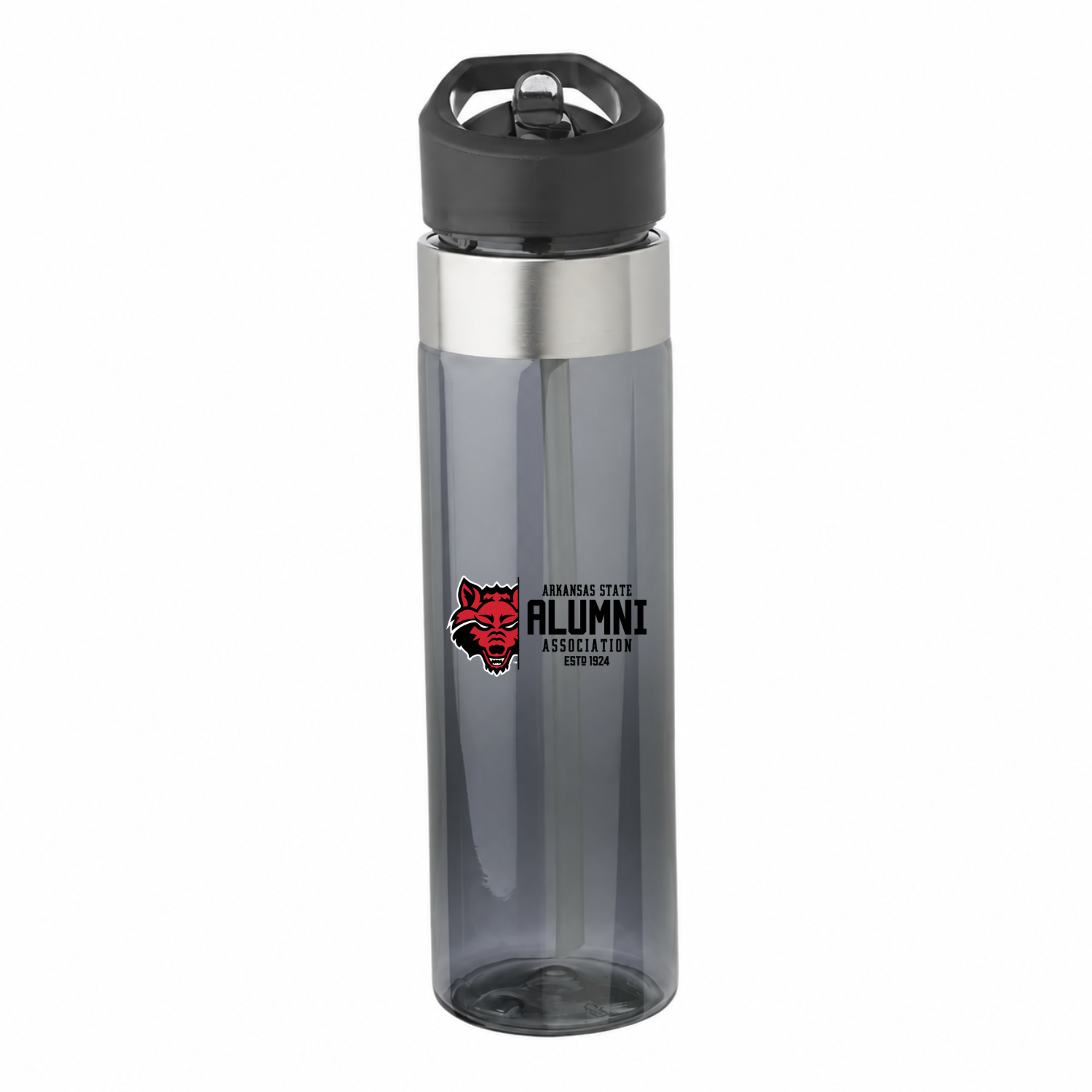 Arkansas State University Alumni Association 24 oz charcoal water bottle