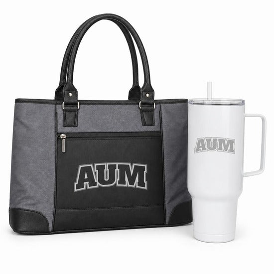 Auburn University Montgomery tote and 40 oz tumbler gift set
