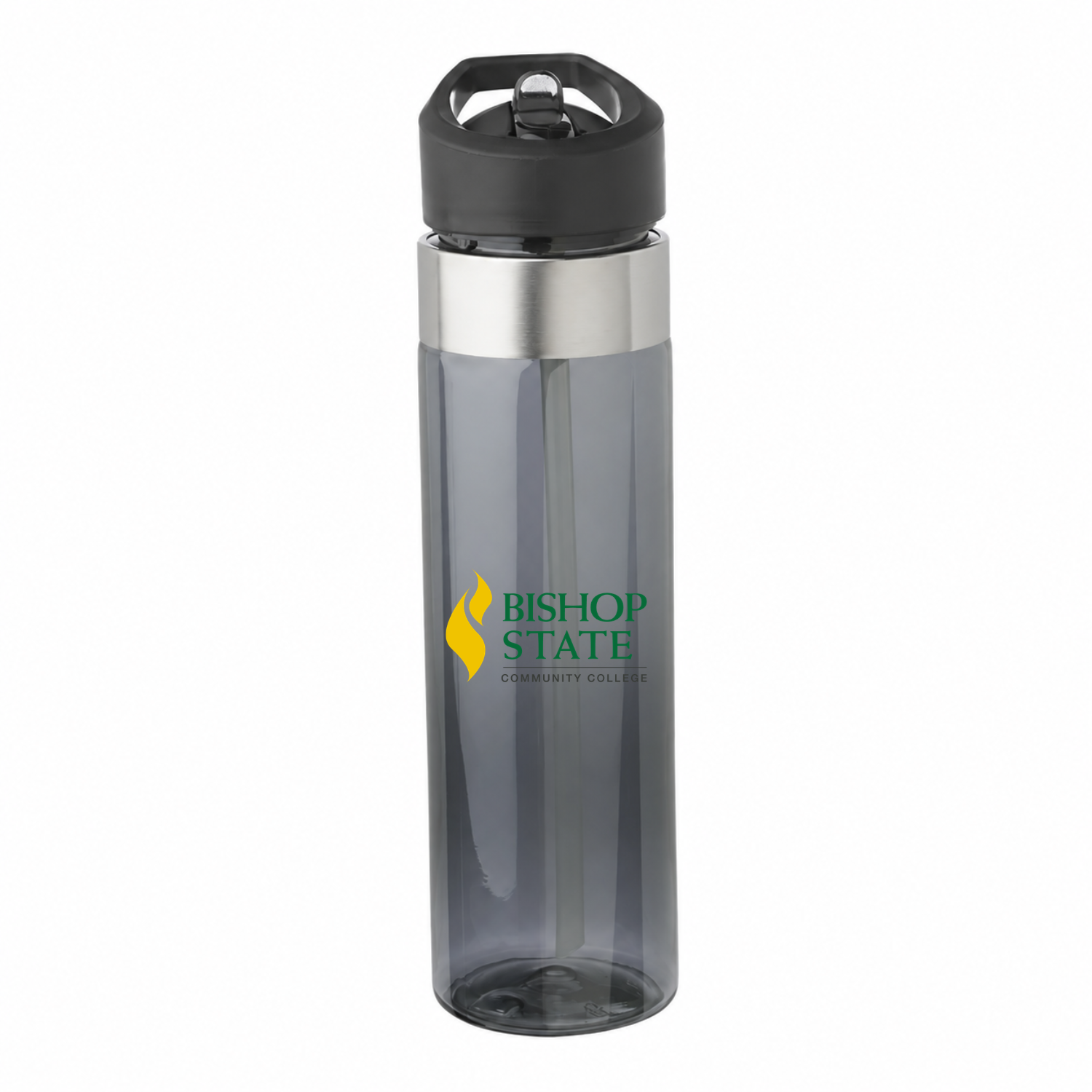 Bishop State Community College 24 oz charcoal water bottle