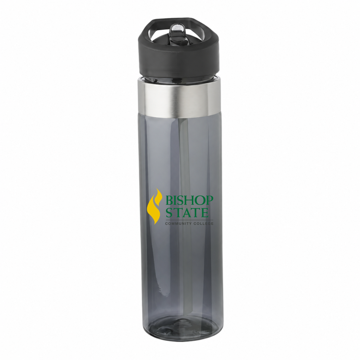 Bishop State Community College 24 oz charcoal water bottle