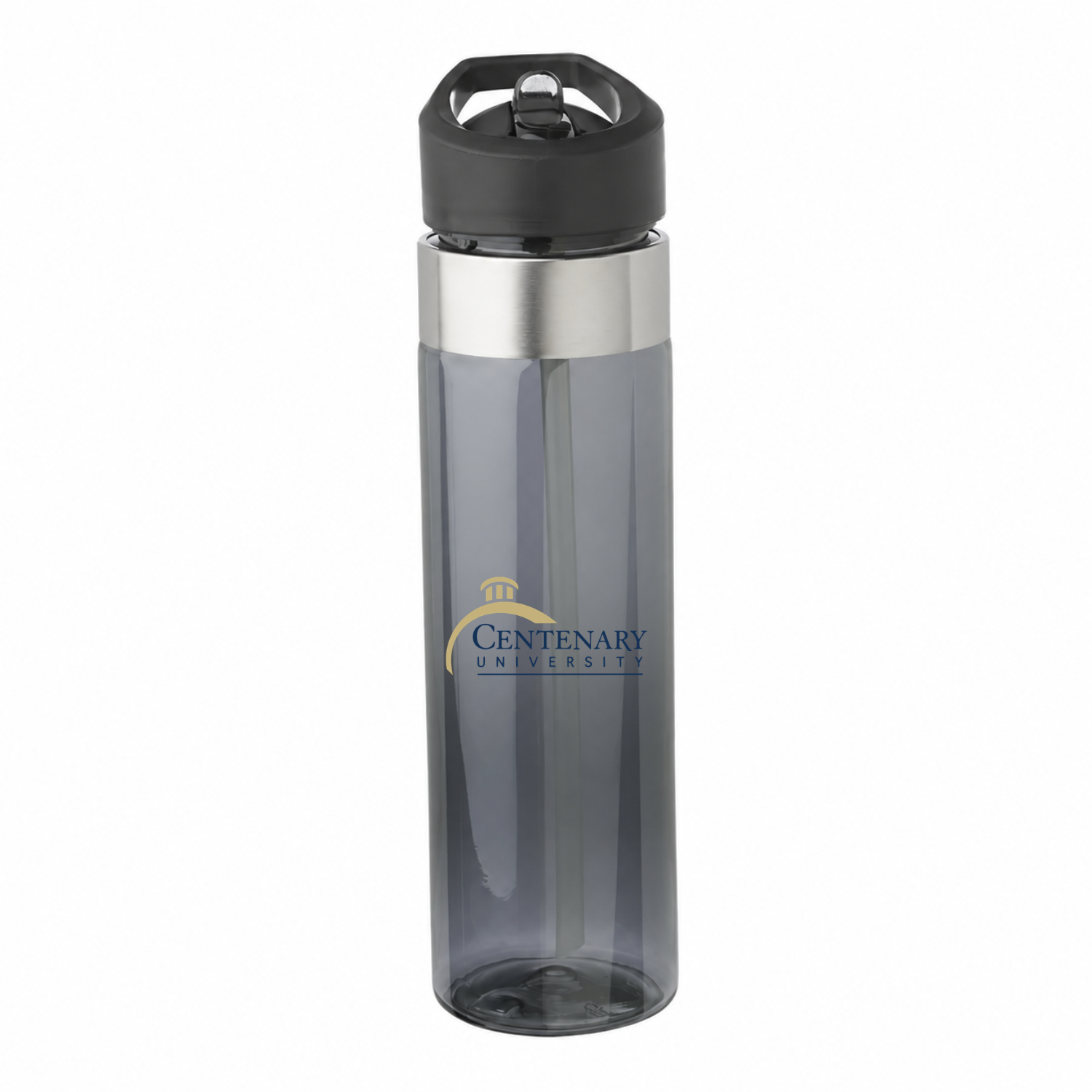 Centenary University 24 oz charcoal water bottle