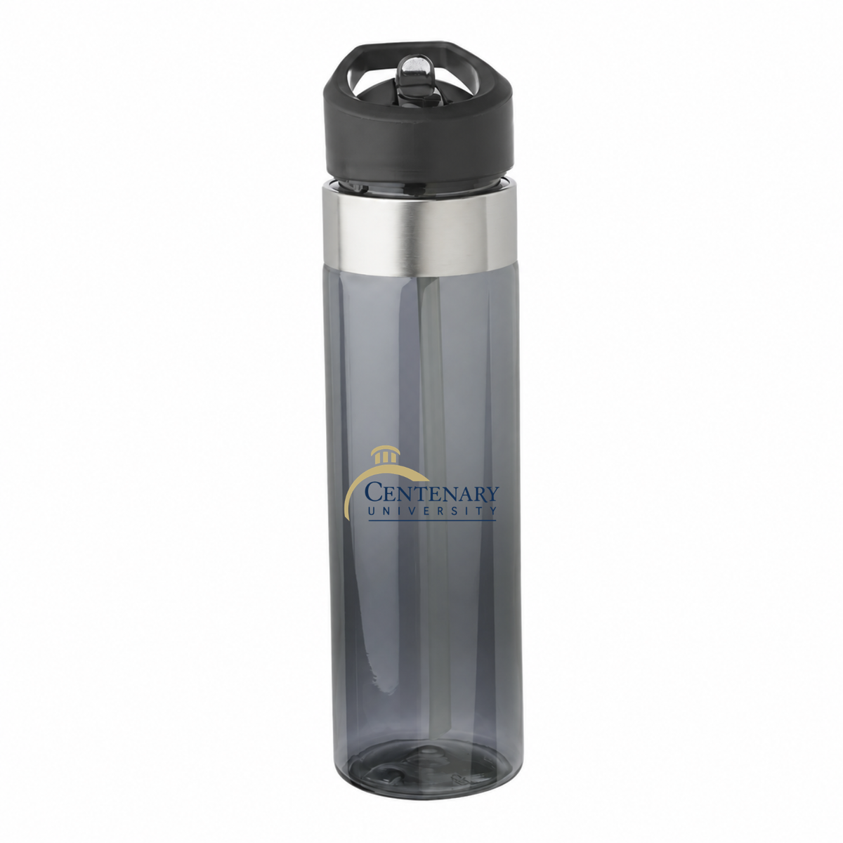 Centenary University 24 oz charcoal water bottle