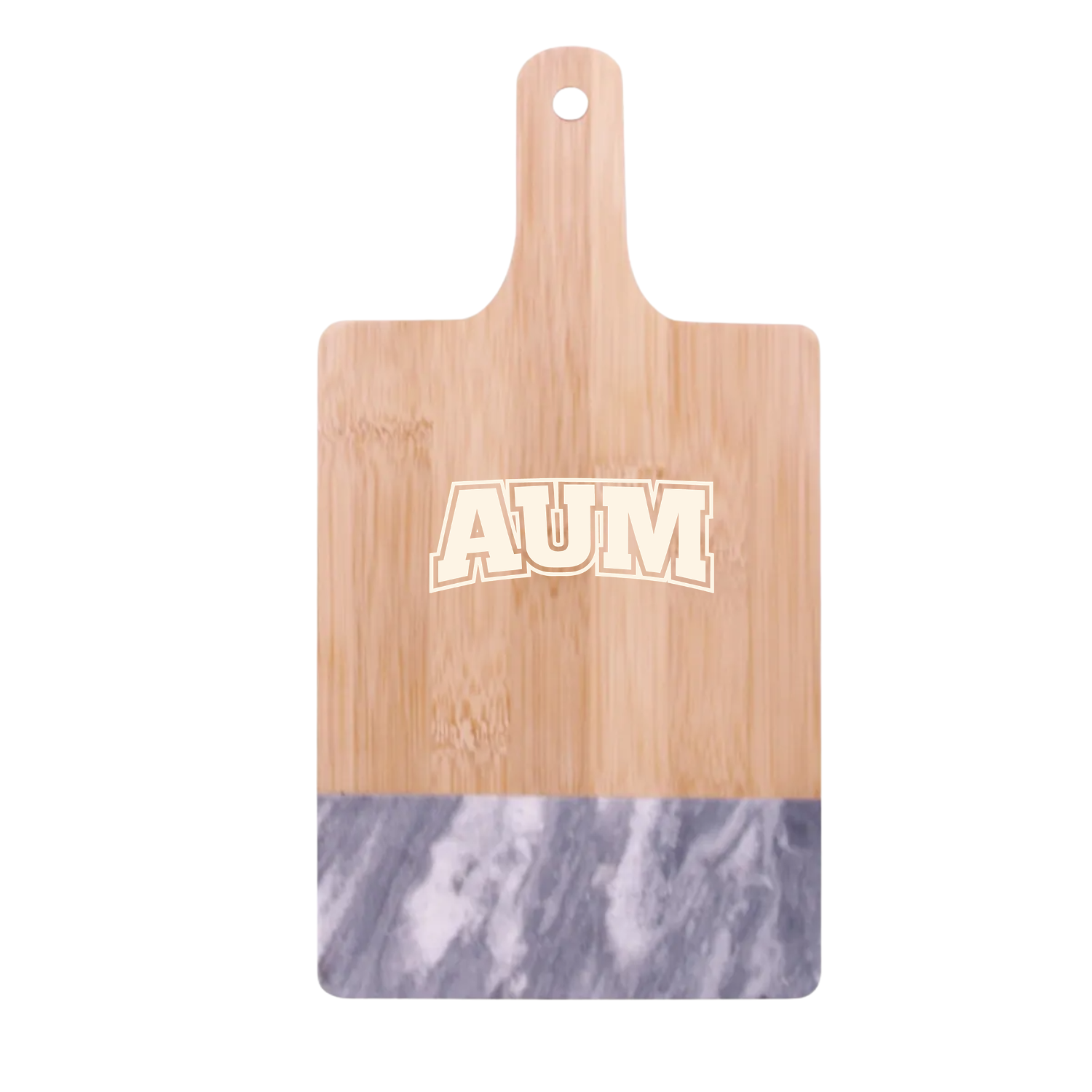 Auburn University Montgomery -Black Marble & Bamboo Cutting Board