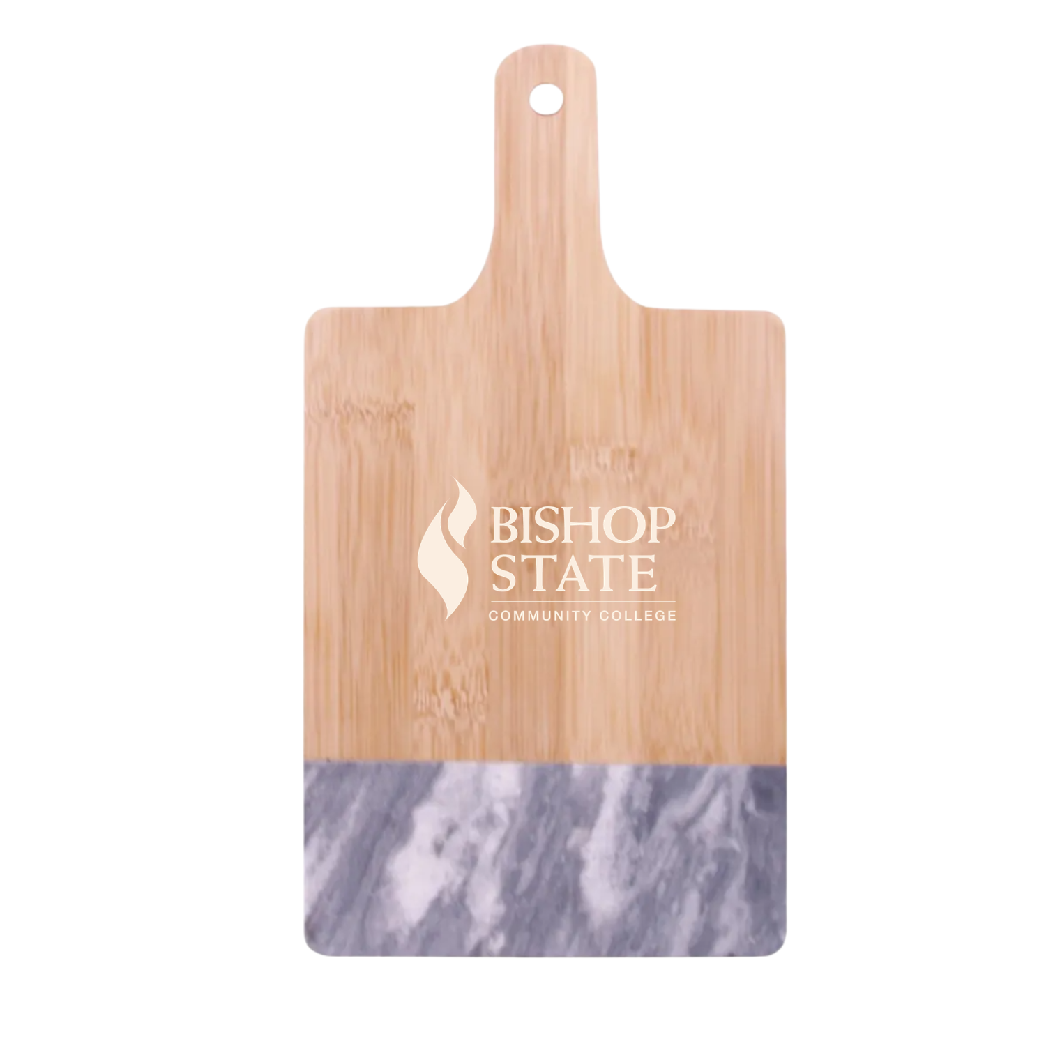 Bishop State Community College - Black Marble & Bamboo Cutting Board