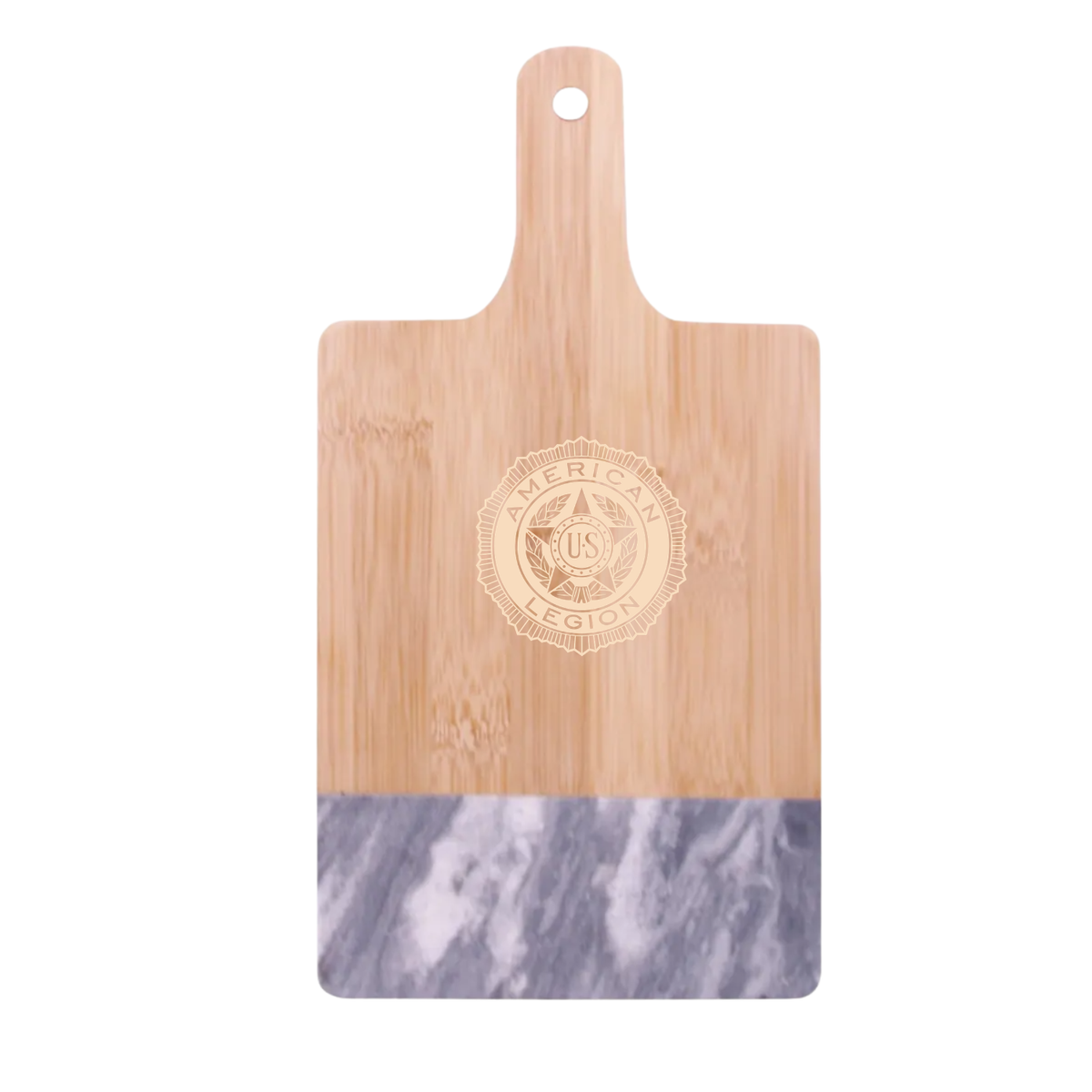American Legion Department of New Mexico - Black Marble & Bamboo Cutting Board