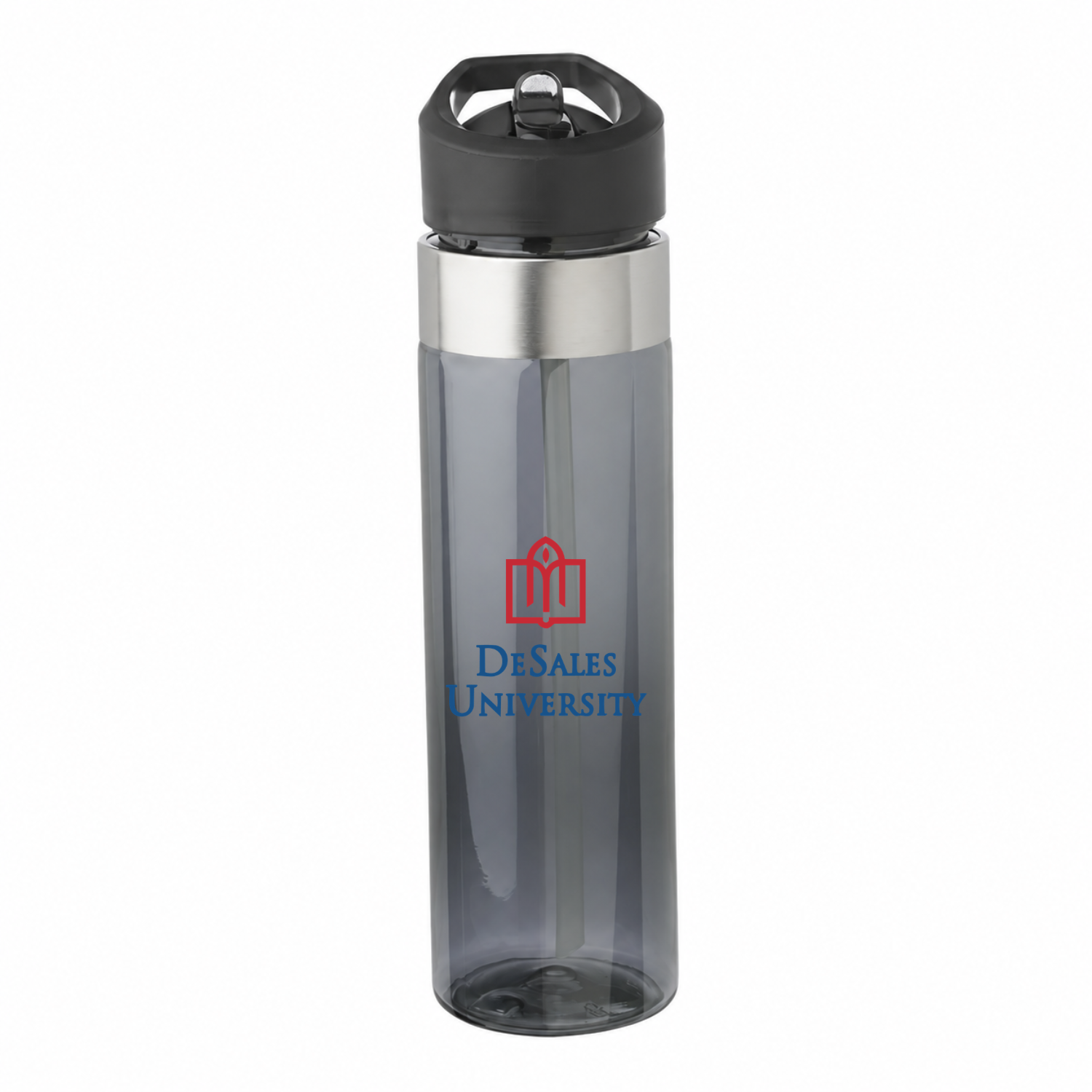 DeSales University 24 oz charcoal water bottle