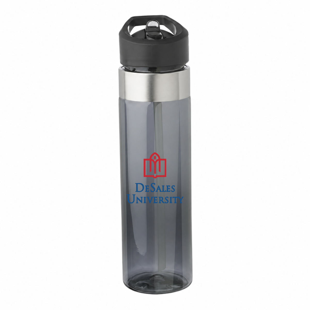 DeSales University 24 oz charcoal water bottle