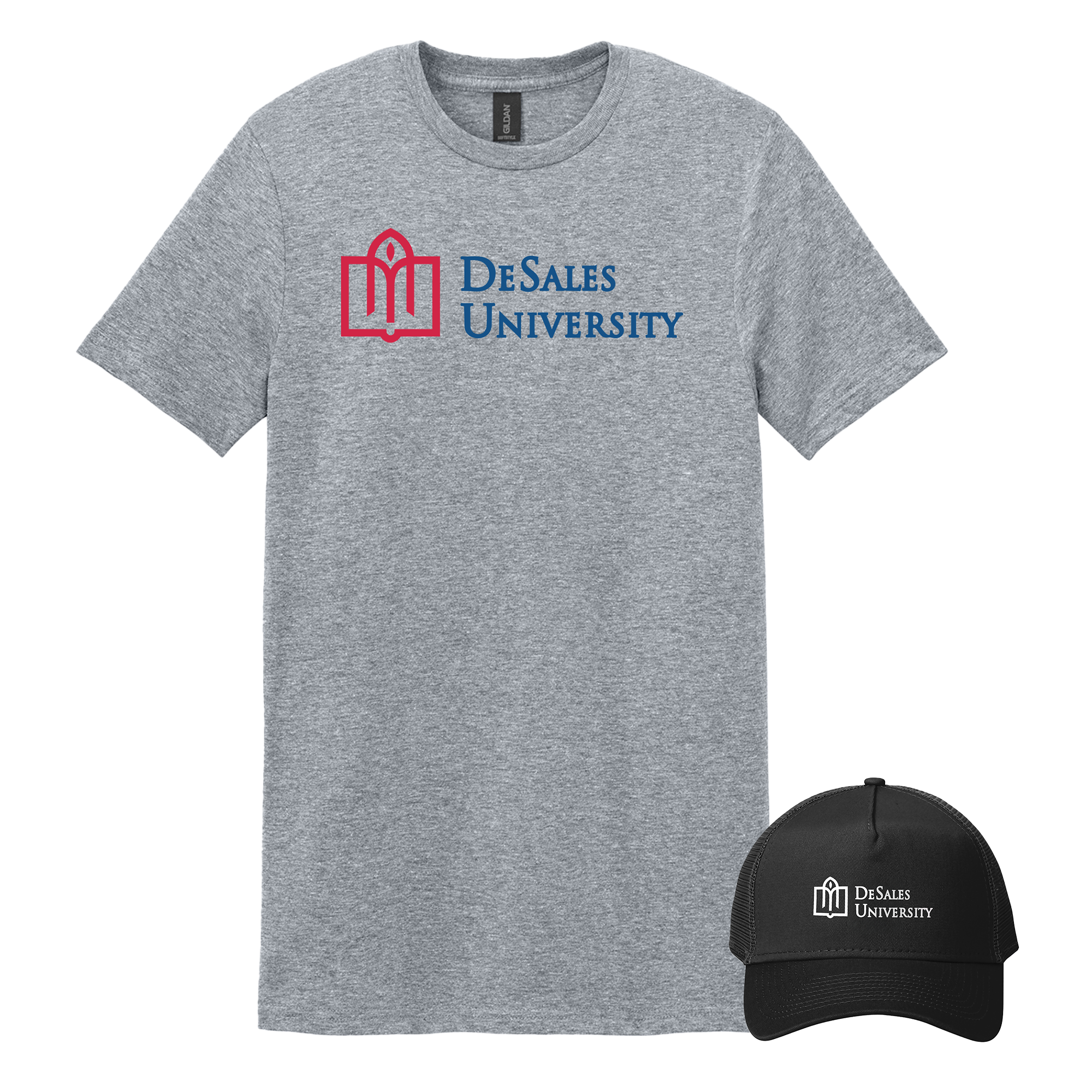 DeSales University University - Bundle Unisex T-Shirt and New Era Snapback Trucker Cap