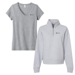 Wesleyan College  - Bundle Women's tee and Sueded Fleece Quarter-Zip Sweatshirt