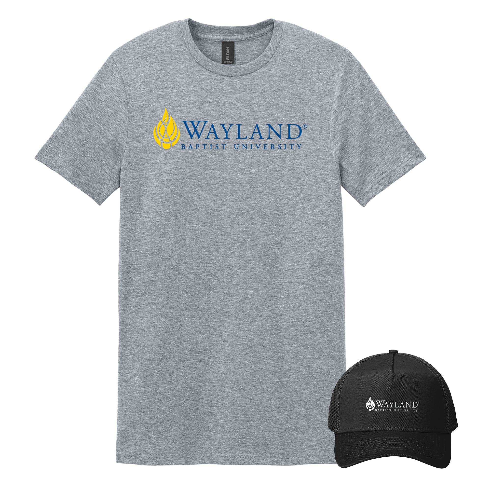 Wayland Baptist University - Bundle Unisex T-Shirt and New Era Snapback Trucker Cap