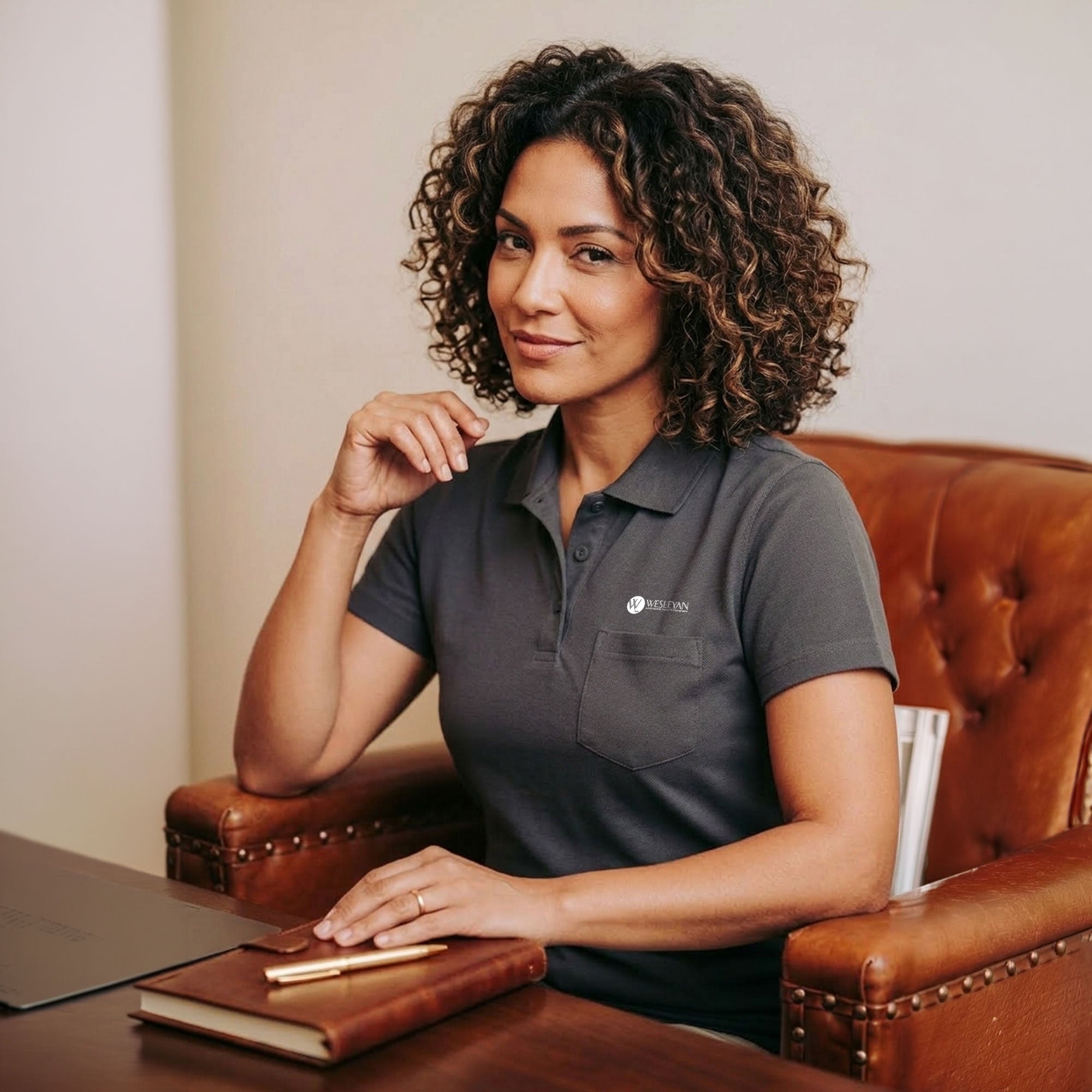 Wesleyan College  - Dry Zone® Micro-Mesh Pocket Polo