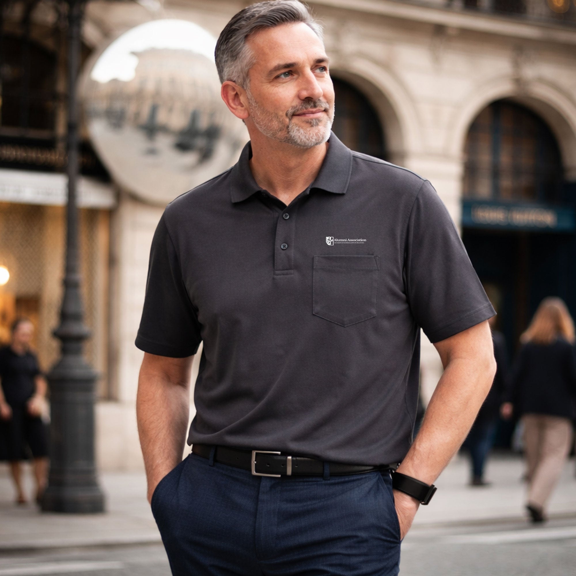University of Science and Arts of Oklahoma Alumni Association - Dry Zone® Micro-Mesh Pocket Polo