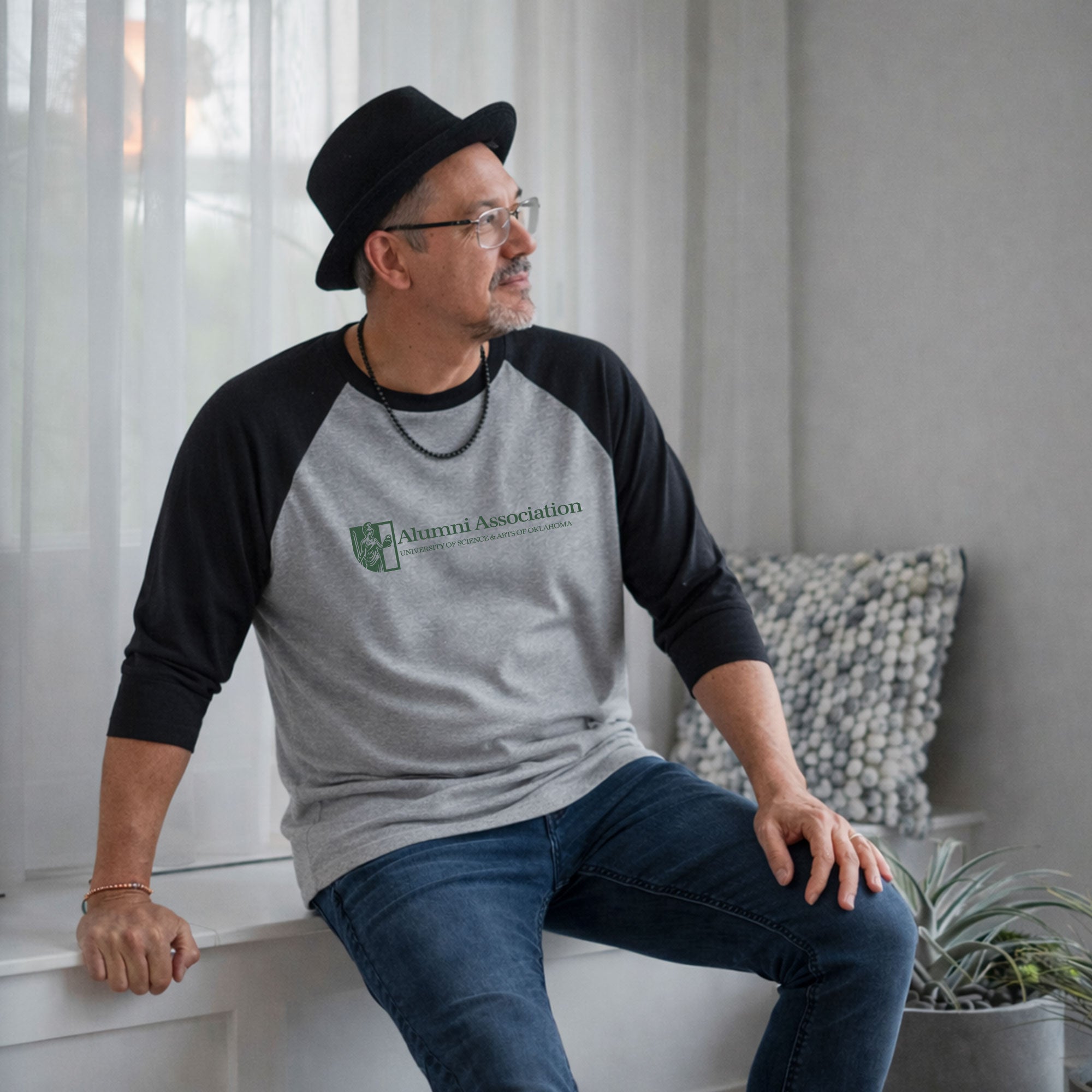 University of Science and Arts of Oklahoma Alumni Association - 3/4-Sleeve Raglan Tee