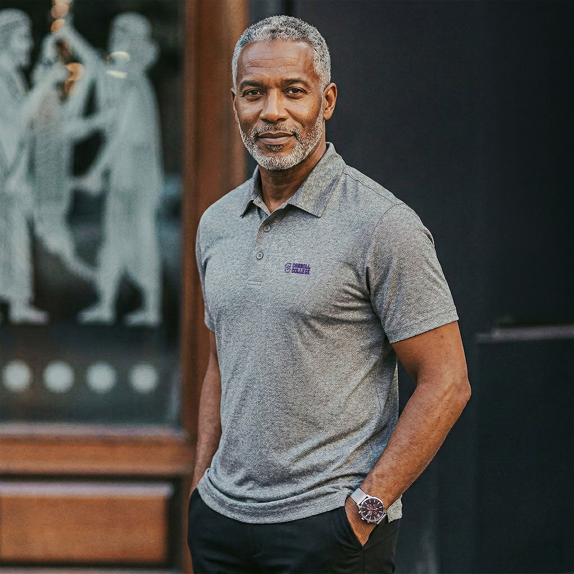 Carroll College  - Heathered Polo