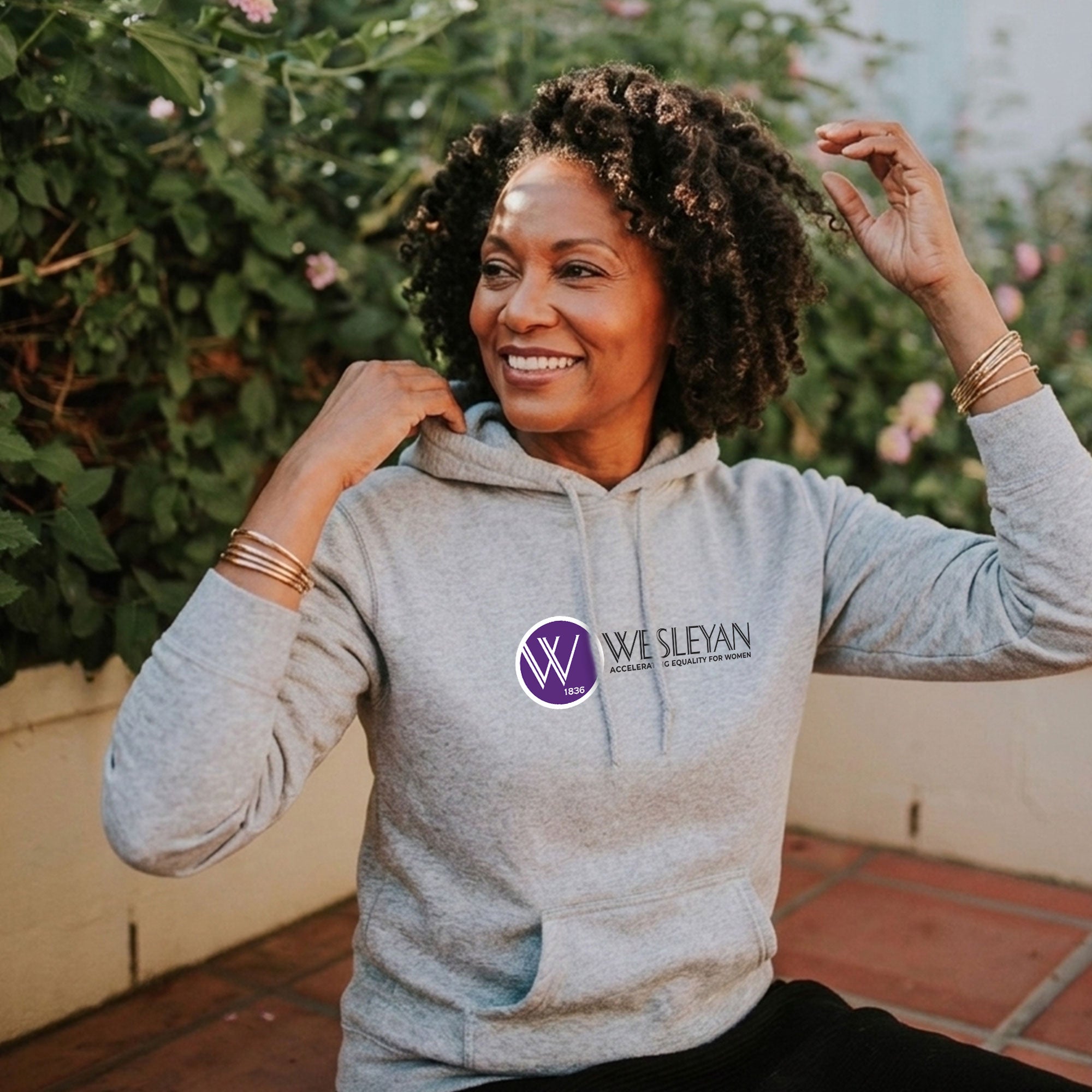 Wesleyan College  - Hooded Pullover