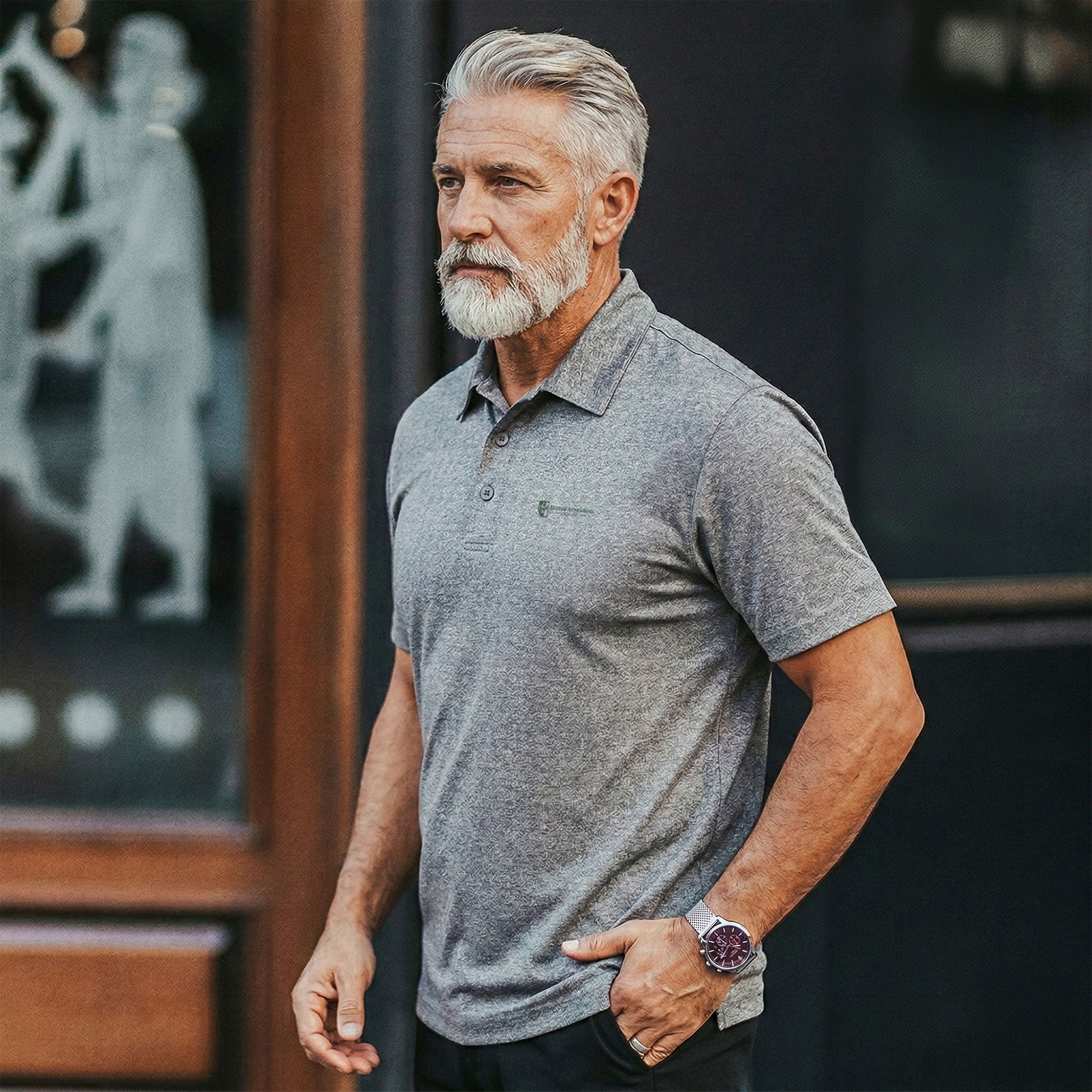 University of Science and Arts of Oklahoma Alumni Association - Heathered Polo