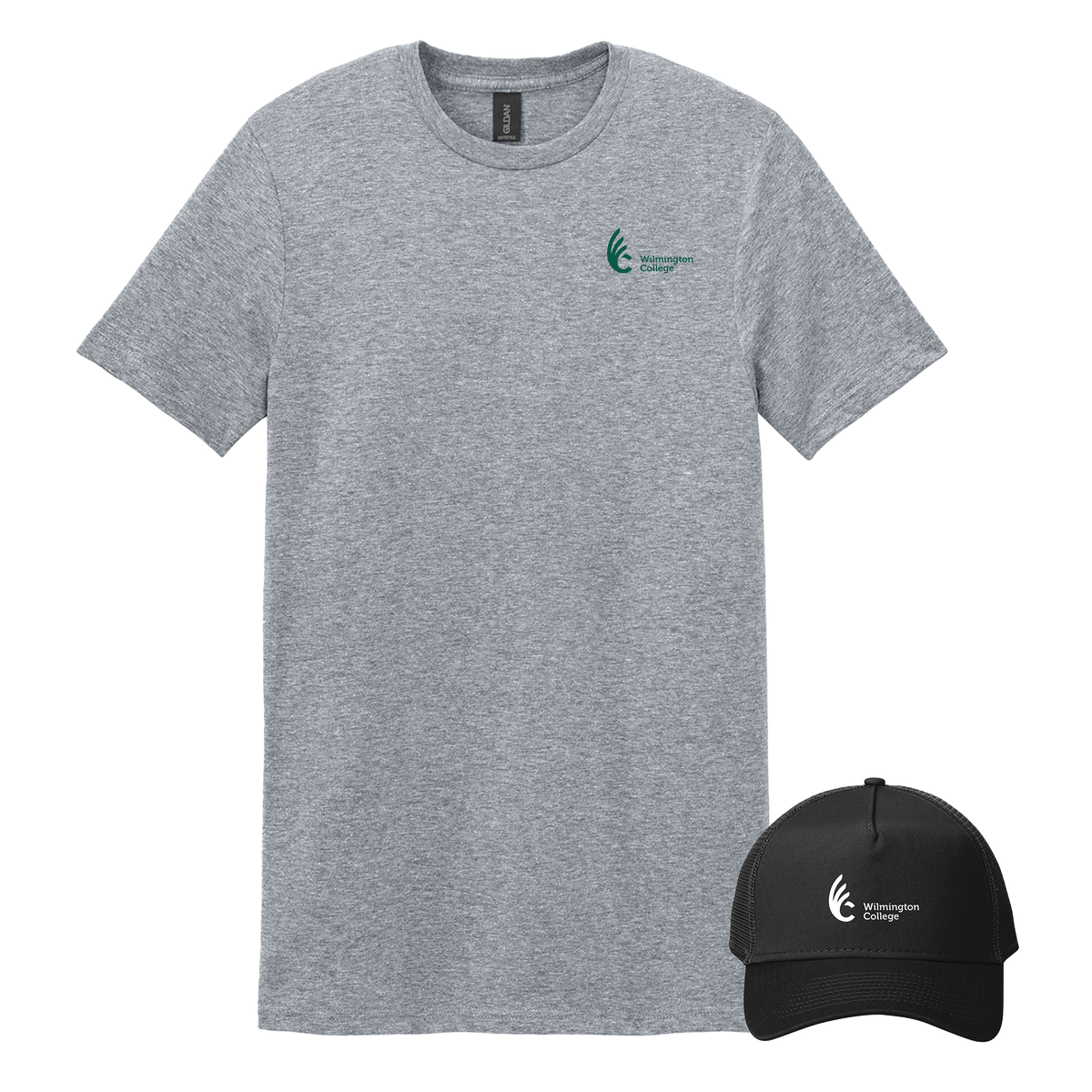 Wilmington College - Bundle Unisex T-Shirt and New Era Snapback Trucker Cap