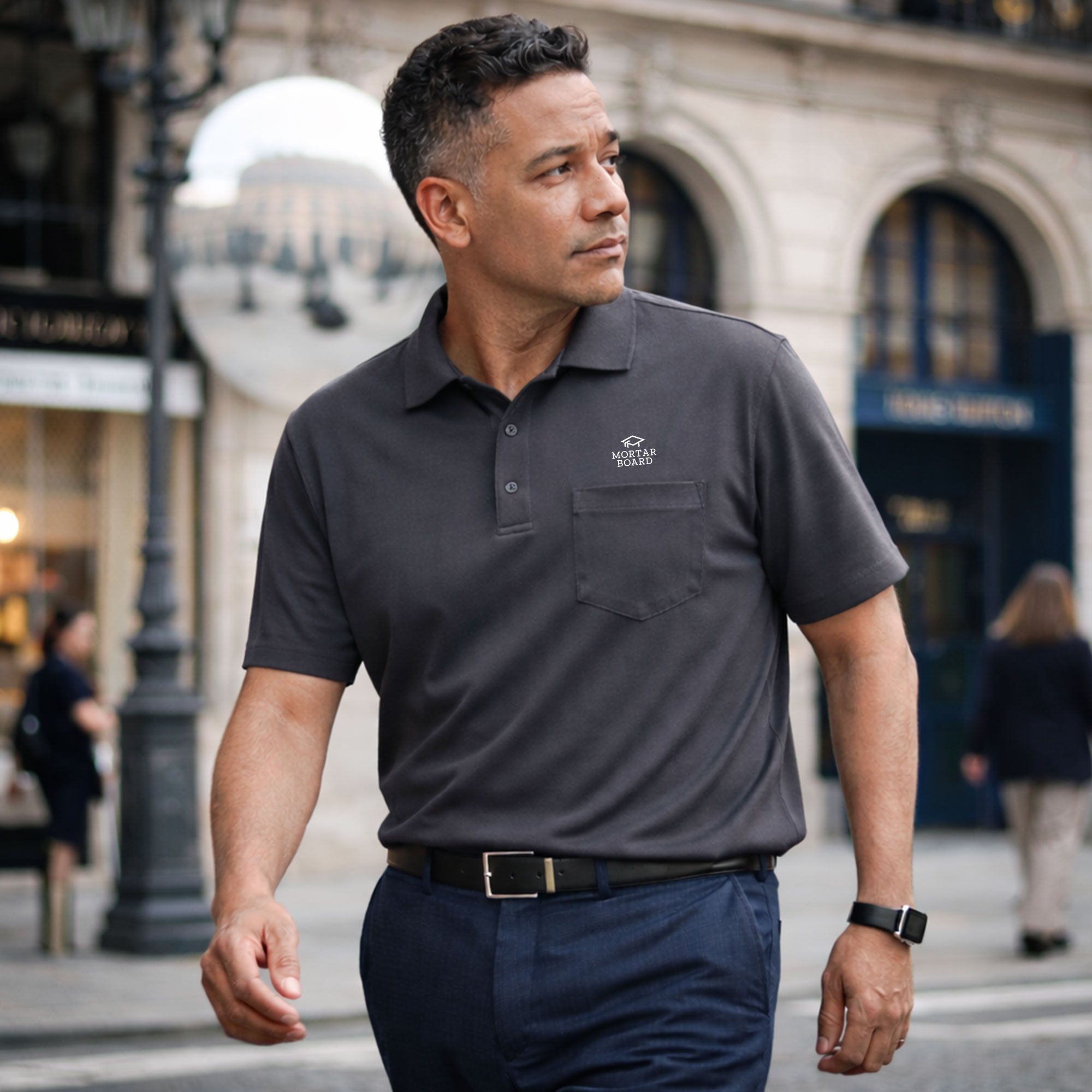 Mortar Board - Dry Zone® Micro-Mesh Pocket Polo
