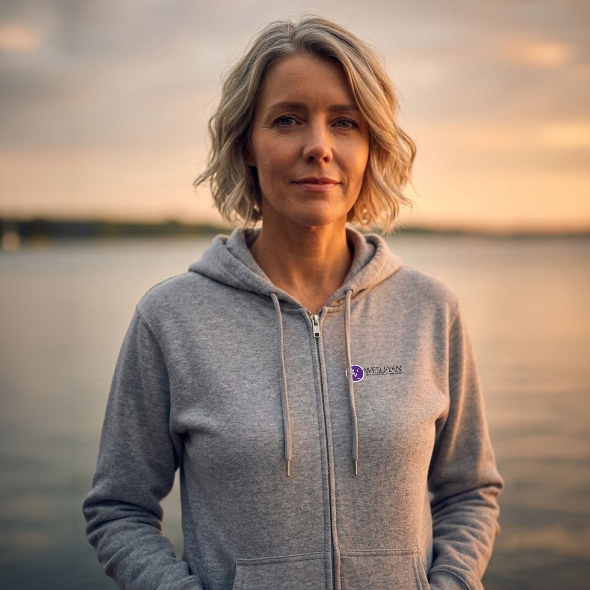 Wesleyan College  - Full Zip Hooded Sweatshirt