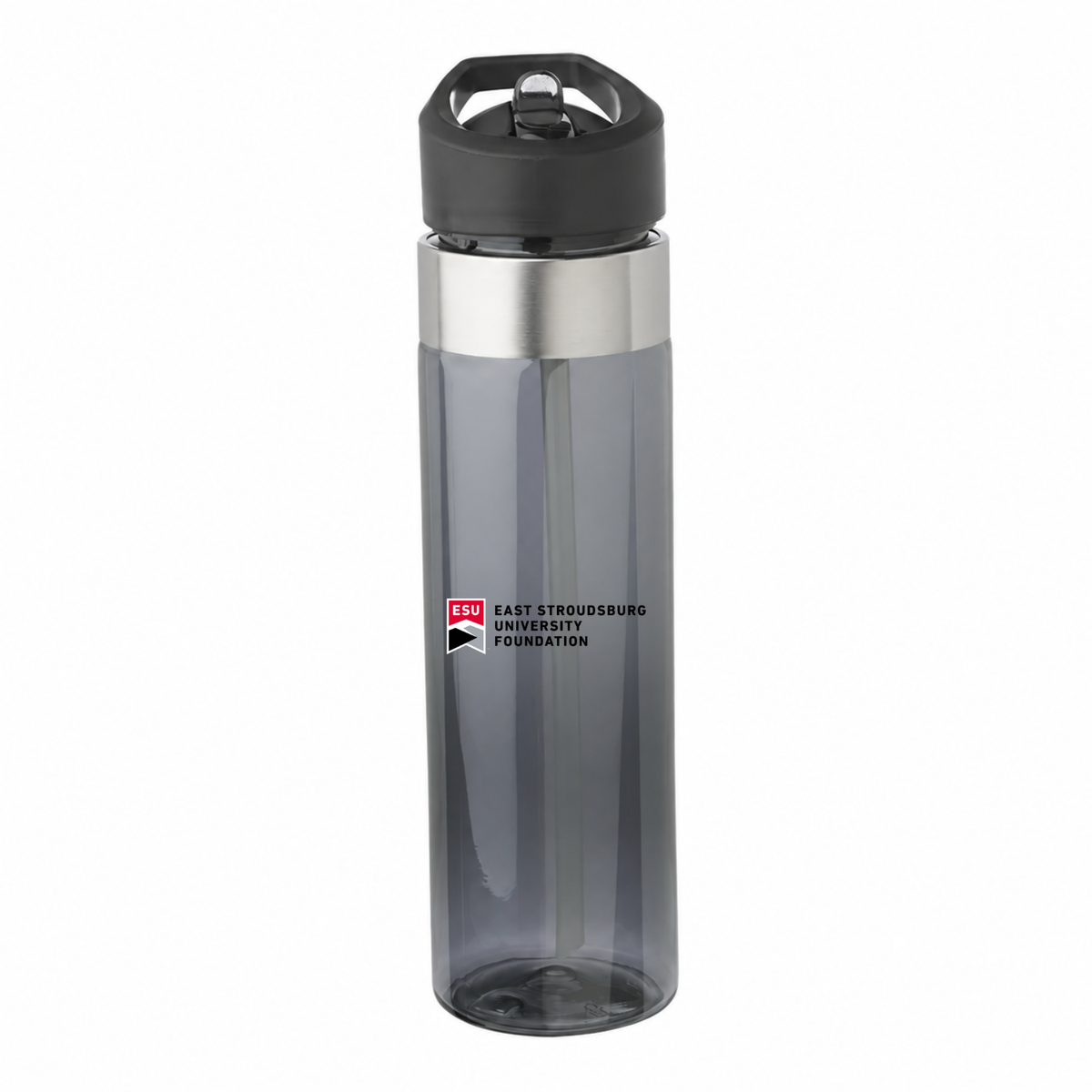 East Stroudsburg University Foundation 24 oz charcoal water bottle