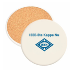 Eta Kappa Nu - Round Absorbent Stone Coaster
