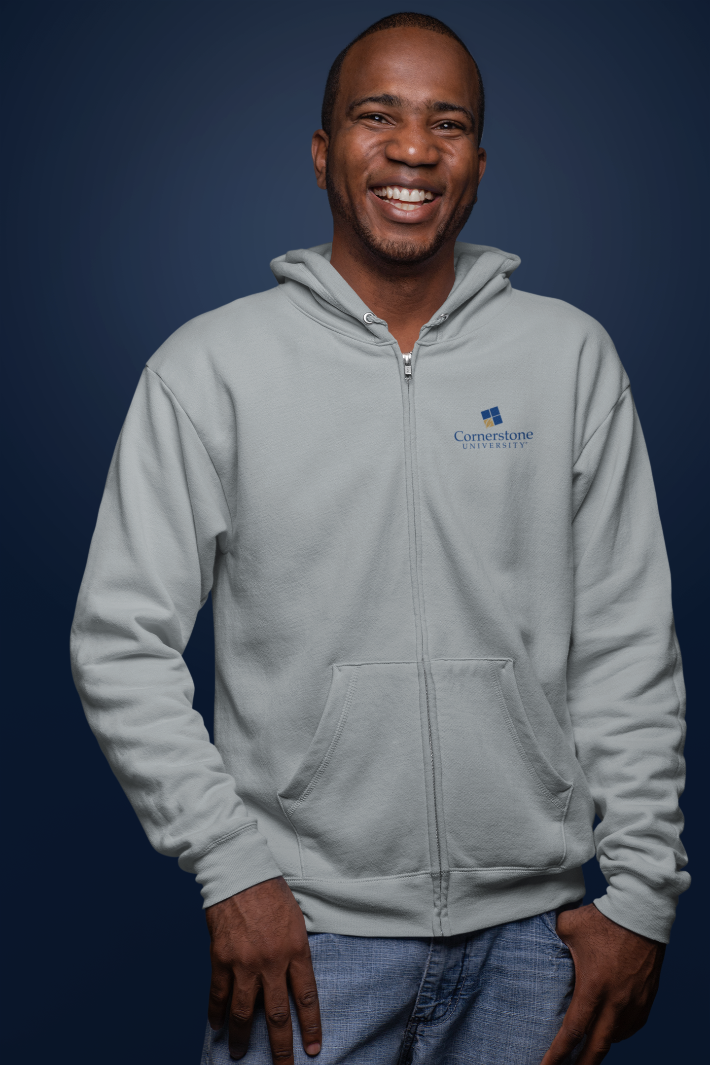 Cornerstone University- Full Zip Hooded Sweatshirt