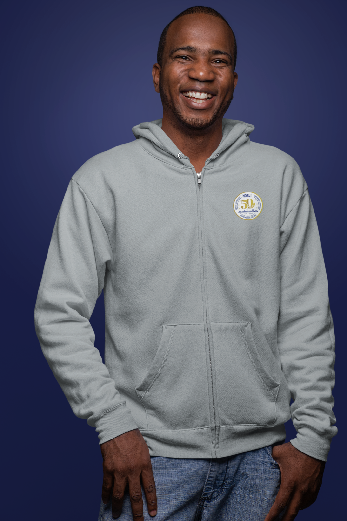 National Organization of Black Law Enforcement Executives- Full Zip Hooded Sweatshirt