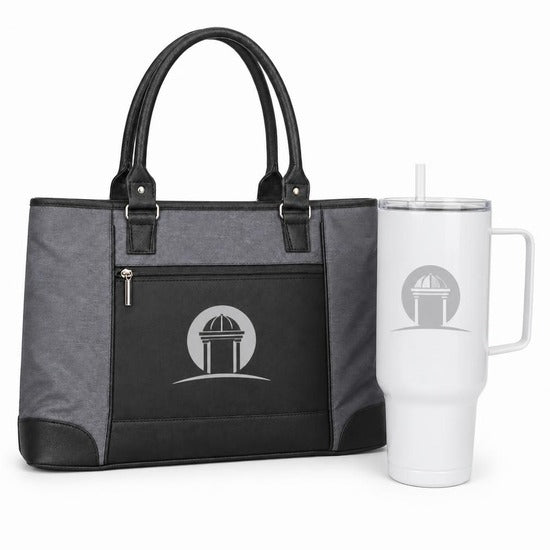 Georgia College & State University tote and 40 oz tumbler gift set