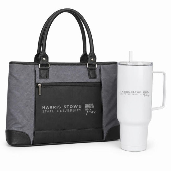 Harris-Stowe State University tote and 40 oz tumbler gift set