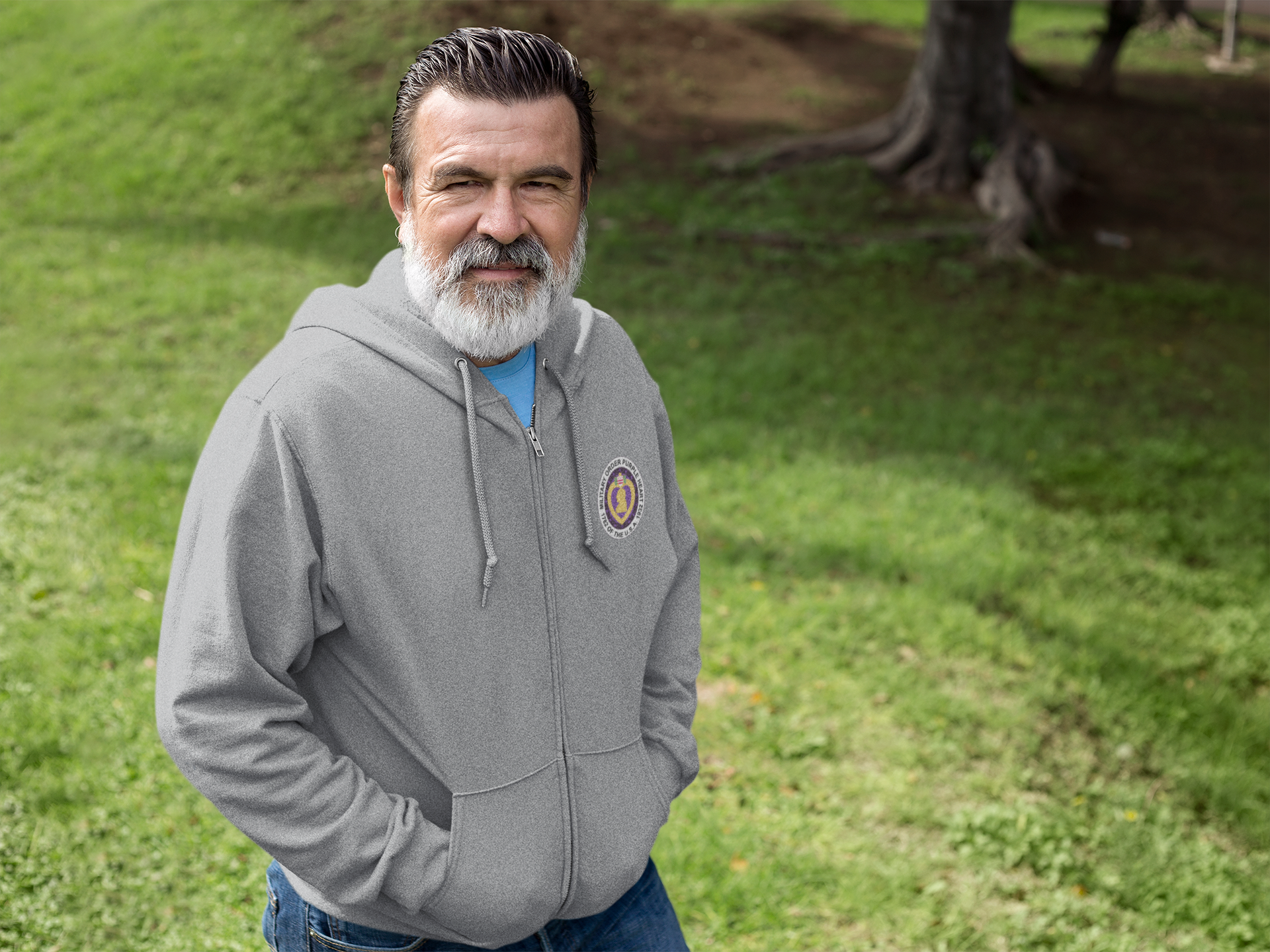 Military Order of the Purple Heart - Full Zip Hooded Sweatshirt