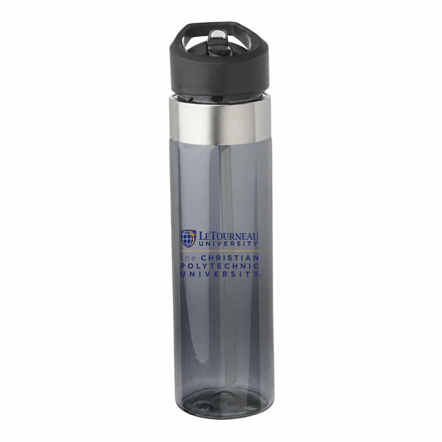 LeTourneau University 24 oz charcoal water bottle