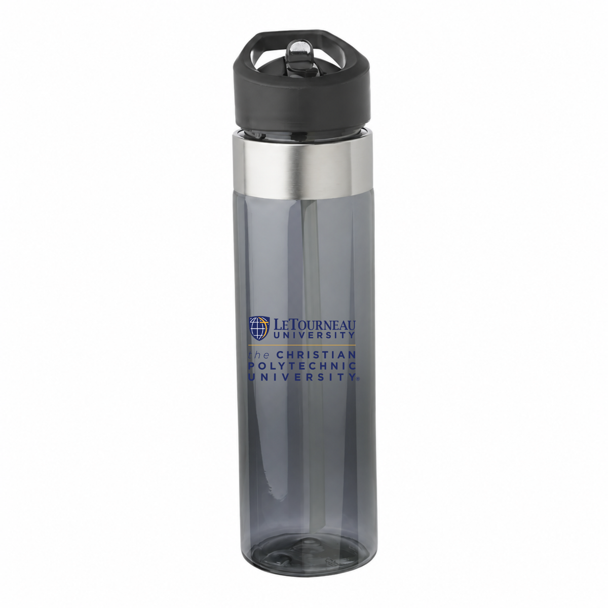 LeTourneau University 24 oz charcoal water bottle