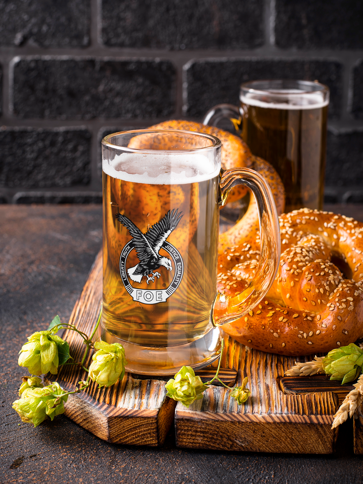 Grand Aerie, Fraternal Order of Eagles - Glass Beer Mug