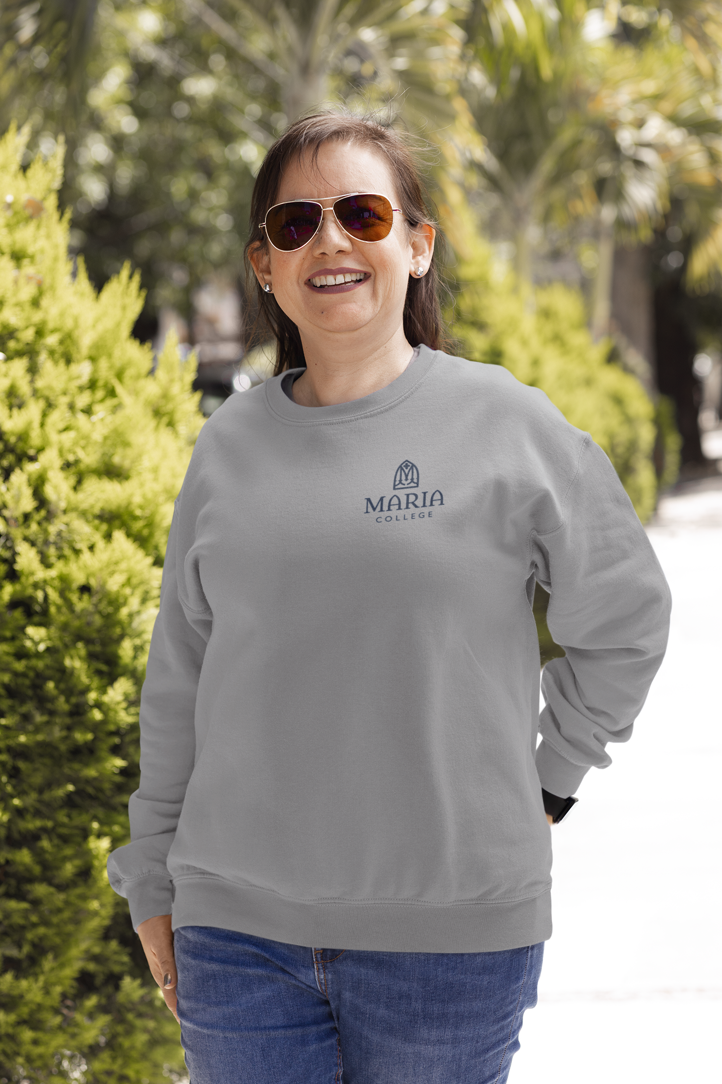 Maria College - Unisex Cotton Crew Sweatshirt