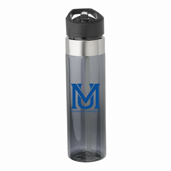 Moravian University 24 oz. water bottle with full-color logo