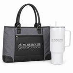 Morehouse School of Medicine tote and white tumbler gift set