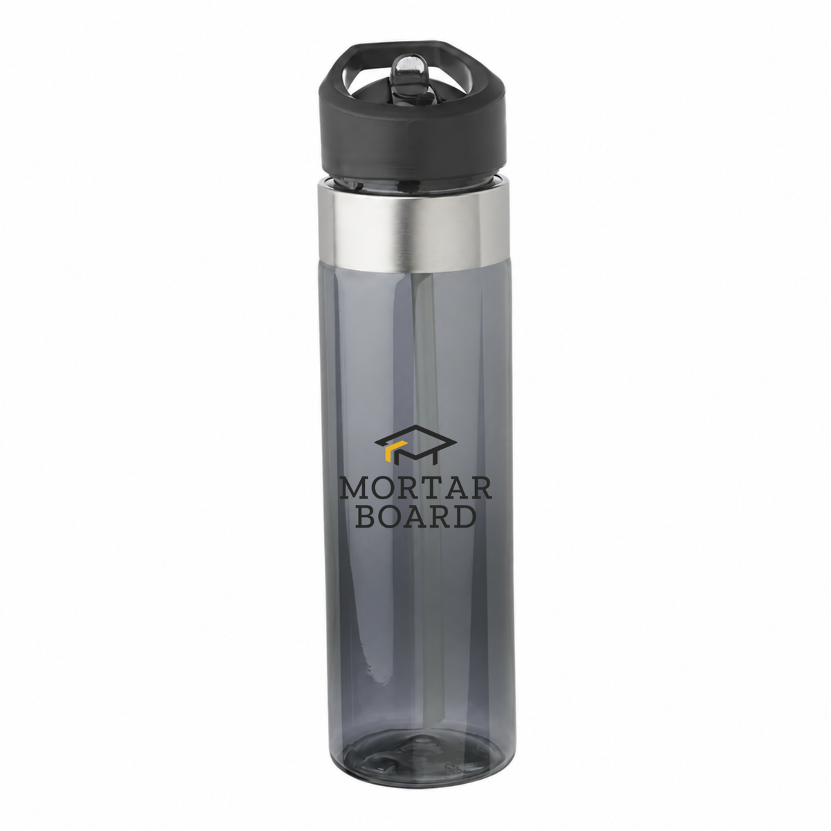 Mortar Board 24 oz charcoal water bottle