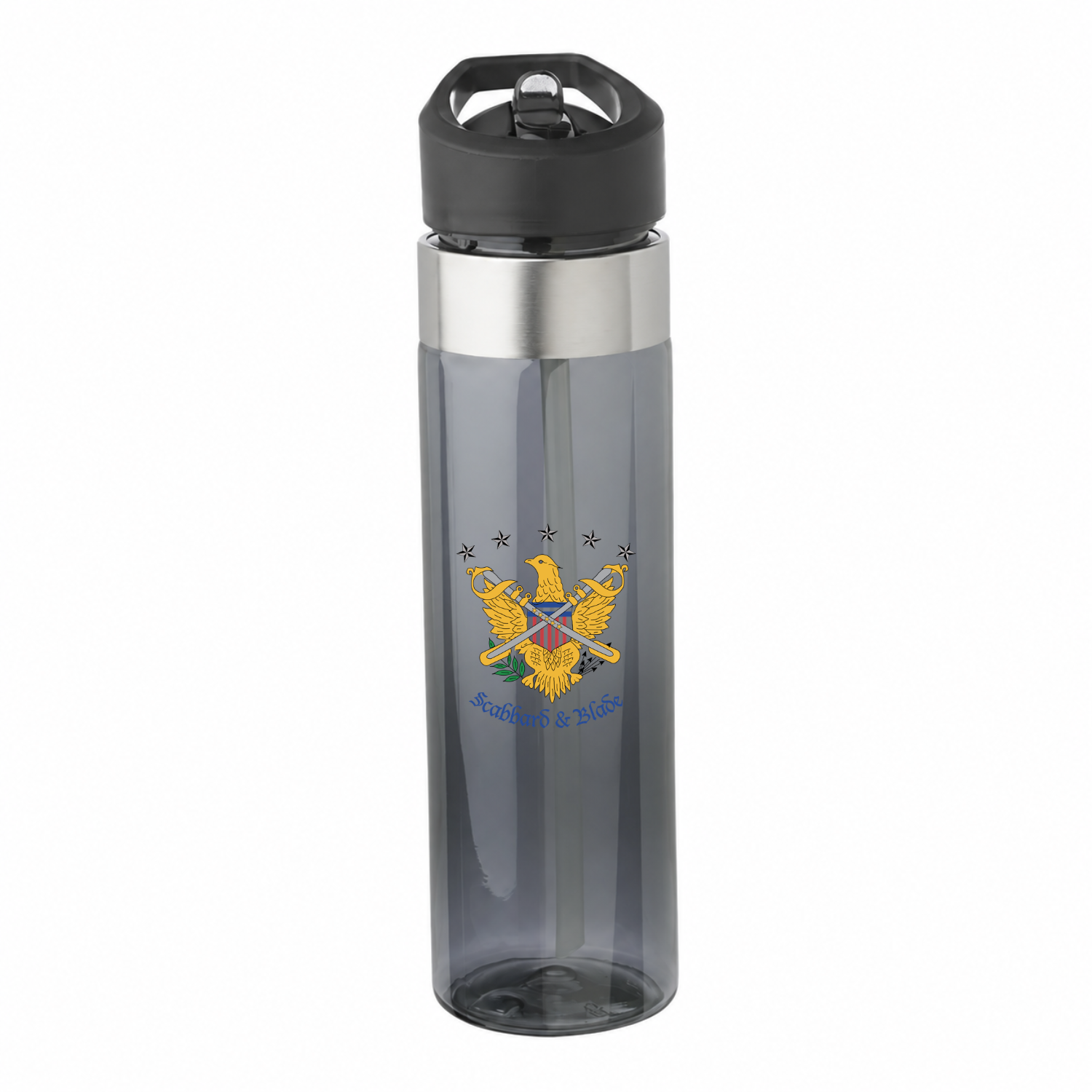 National Society of Scabbard and Blade 24 oz charcoal water bottle
