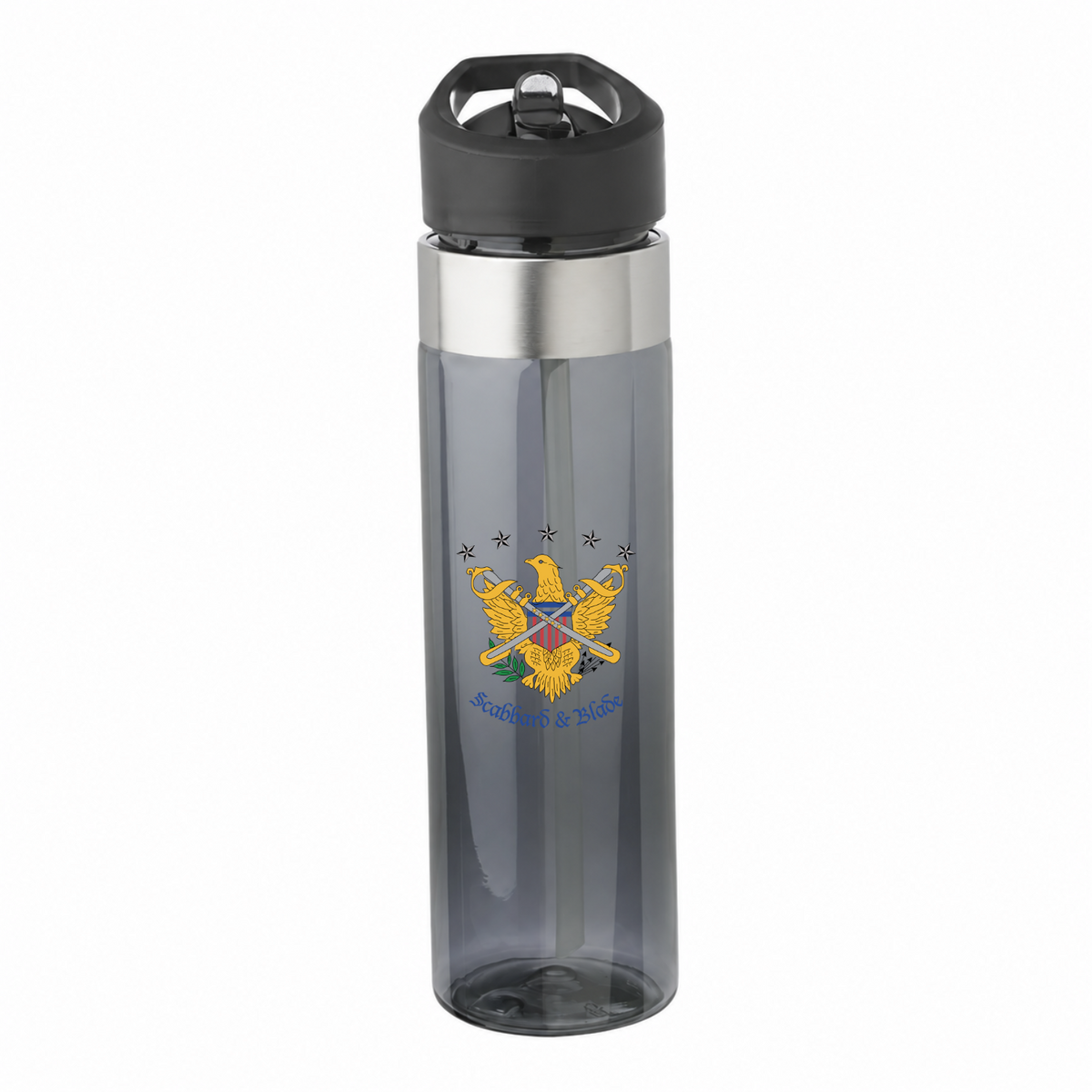 National Society of Scabbard and Blade 24 oz charcoal water bottle