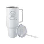 Non Commissioned Officers Association - Koozie® Big Recycled Tumbler - 40 oz. with silver logo